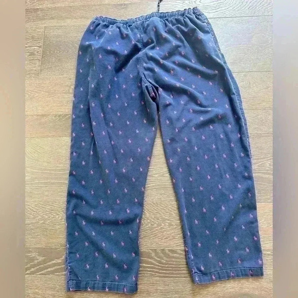 Polo Ralph Lauren Mens All Over Pony Pants Sz L 36-38 Lounge Pajama Sleepwear - Picture 4 of 4
